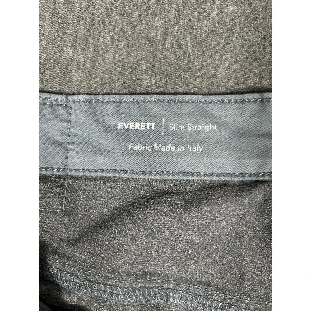 AG Adriano Goldschmied Everett Slim Straight Pants Mens 32x32 Gray Chino Italy